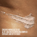 crushed maracuja seeds & 10% aha bha resurfacing complex exfoliate and retexturize