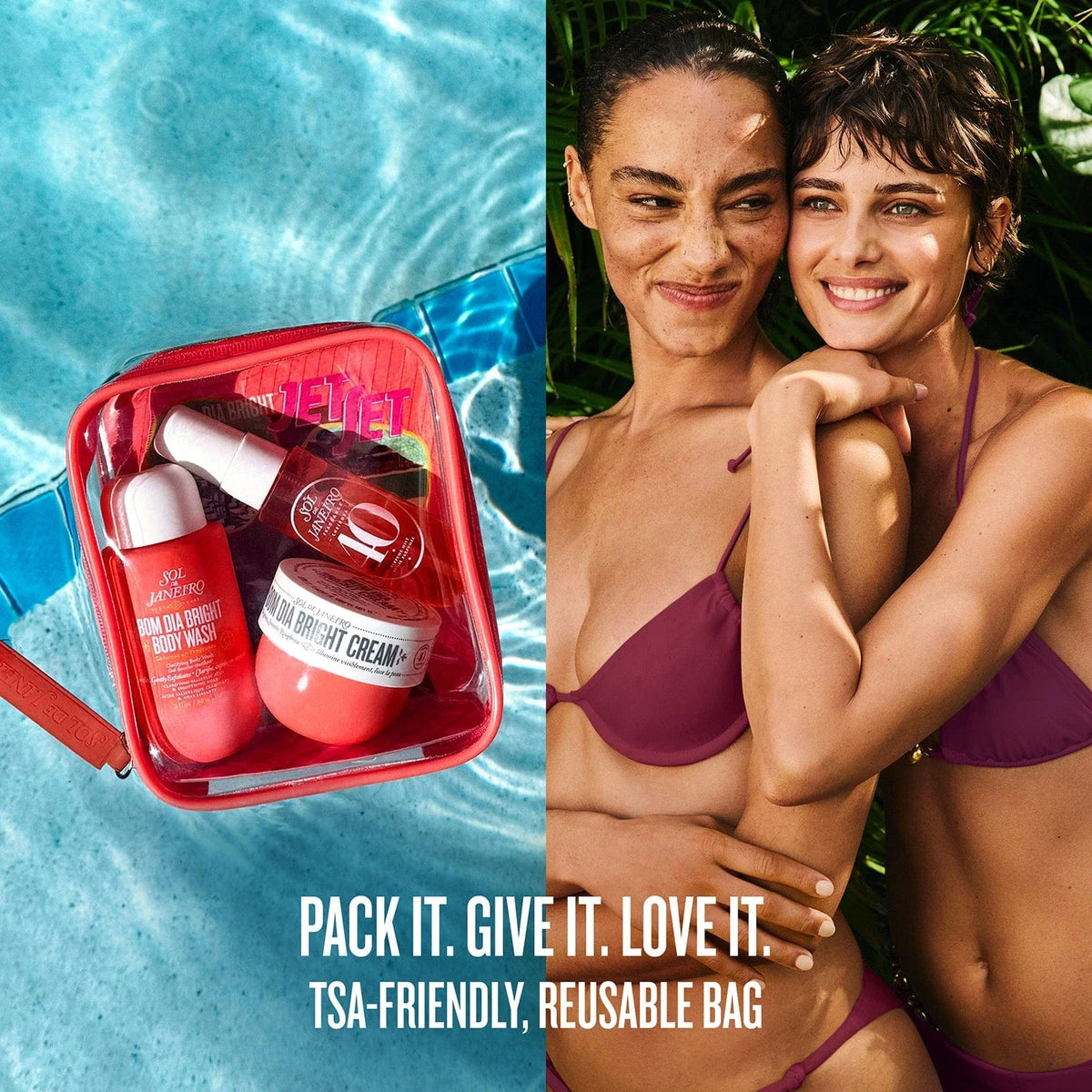 pack it. give it. love it. tsa friendly, reusable bag