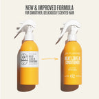 Two bottles of Sol de Janeiro Milky Leave-In Conditioner with a label indicating a new & improved formula.