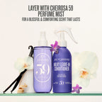 Two purple bottles with floral decorations on a white background