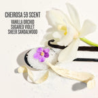 cheirosa 59 scent vanilla orchid, sugared violet, sheer sandalwood